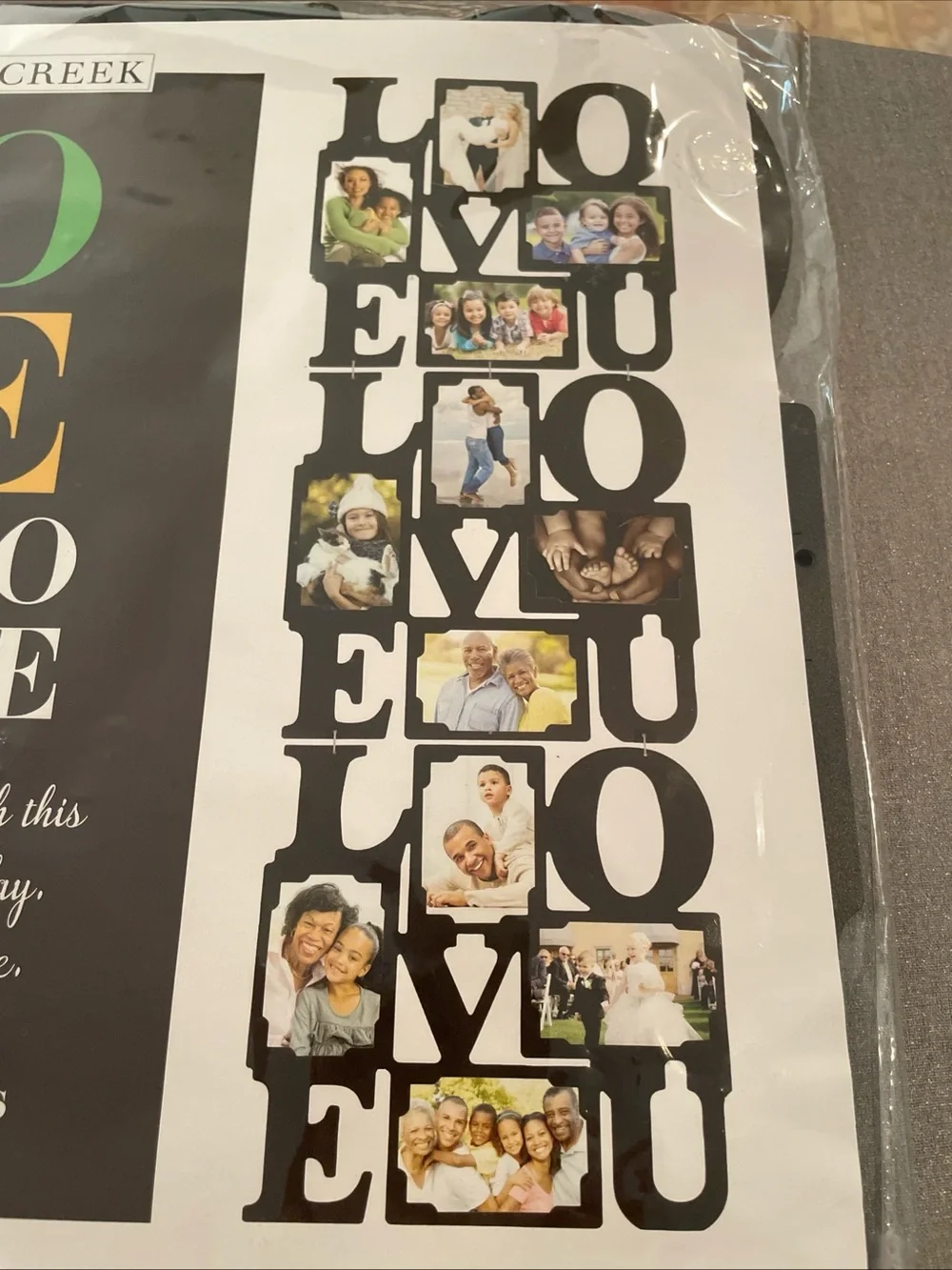 Cobble Creek “Show The Love”💕 Black Photo Frame - Holds Twelve 4” X 6” Photos